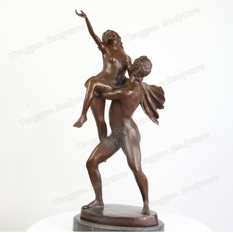 Sculpture Couple Bronze Man and Woman Dancing Statue for Indoor Decoration 