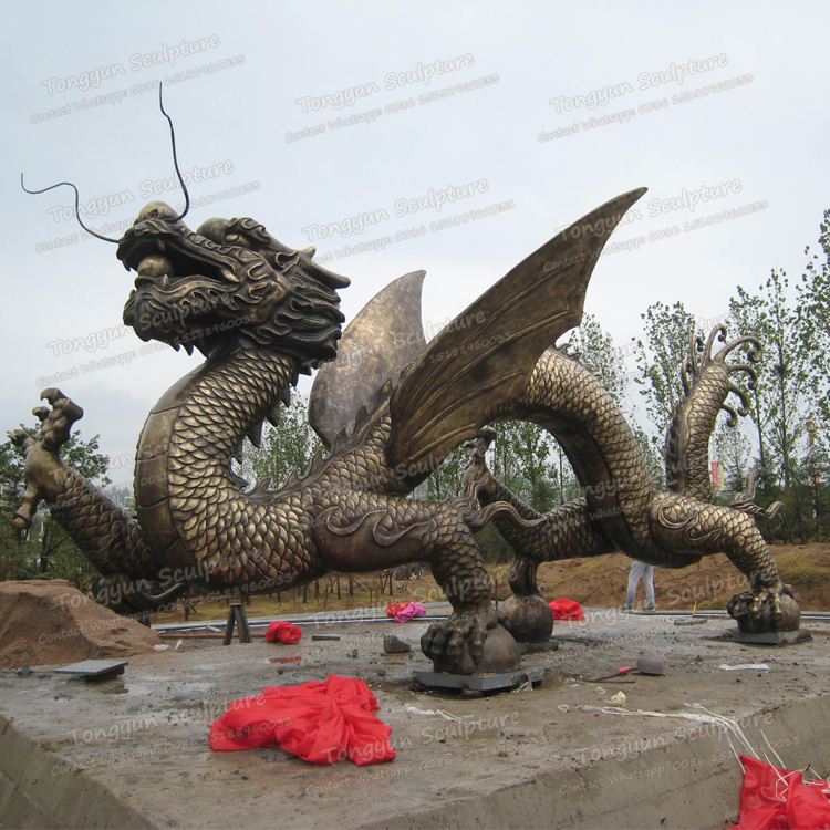 Sculpture Bronze Large Outdoor Bronze Dragon Sculpture Bronze Dragon Statue Chinese Bronze Dragon Statue Sculptures