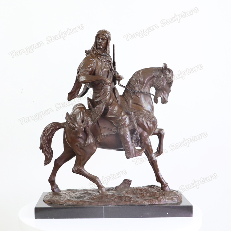 厂家直销仿古雕塑欧式人物猎人骑马雕塑摆件铜工艺品