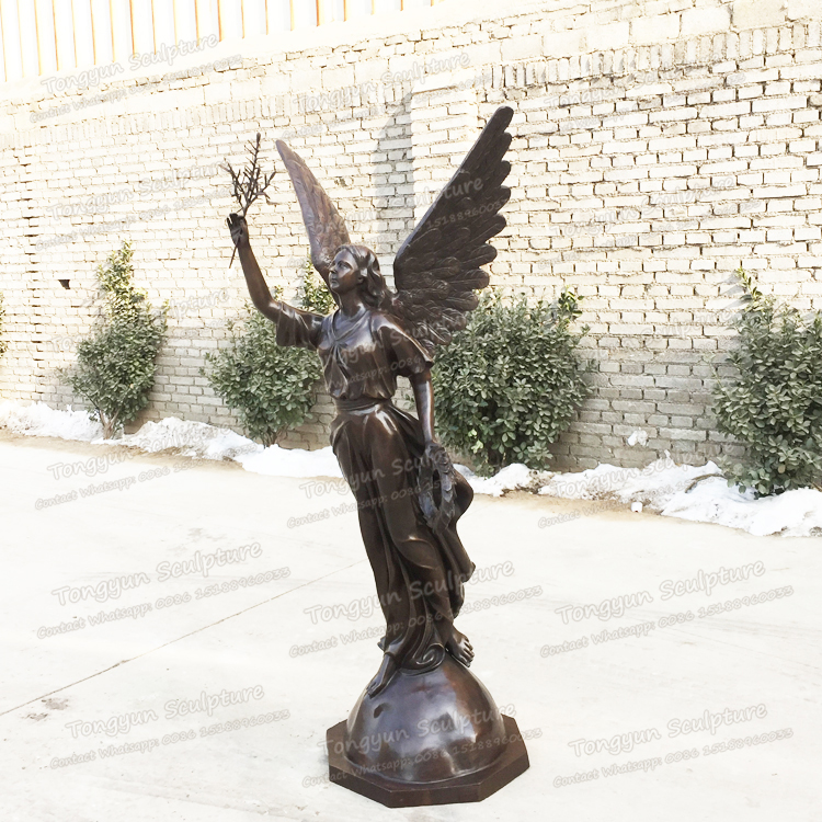 Bronze Statue Sculpture Winged Angel Scultpure