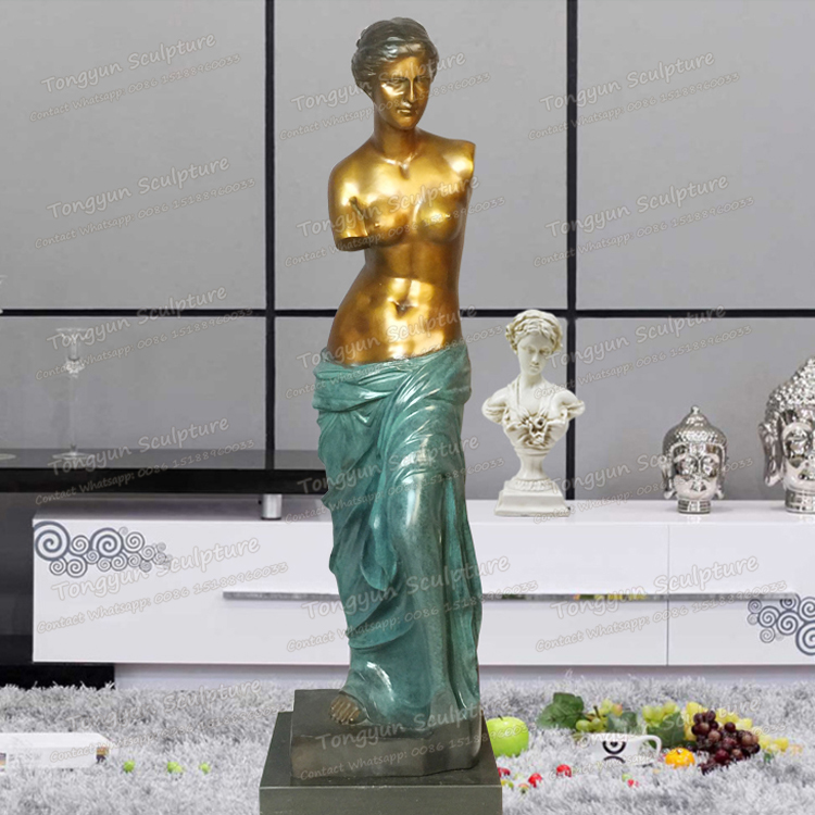 厂家直销欧式风格铜雕维纳斯女神雕塑断臂维纳斯铸铜摆件铜工艺品