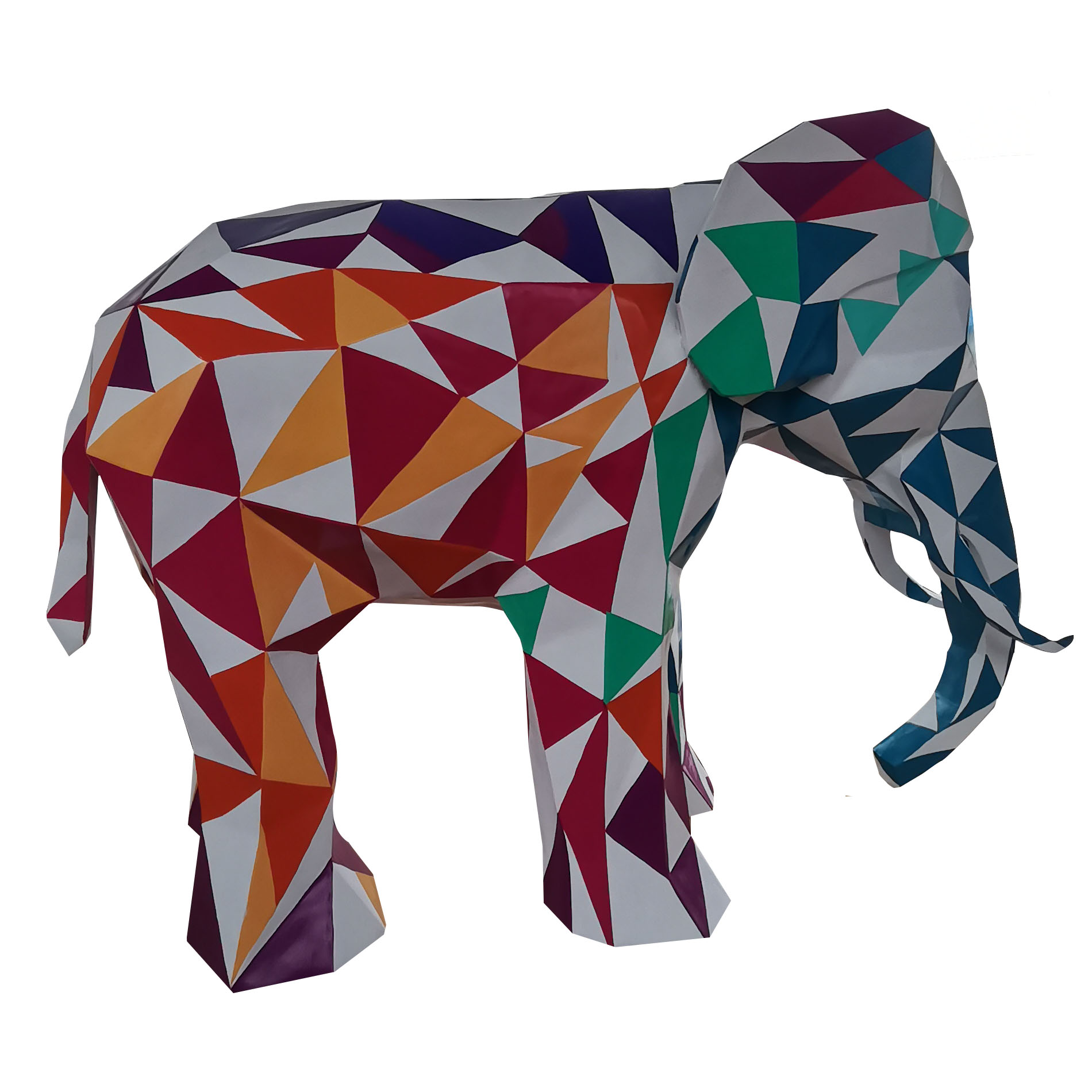 colored elephant statue