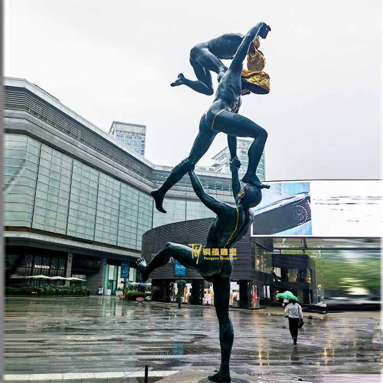 Bronze Olympic Spirit Memorial Sculpture Outdoor Commercial Street Sports Stadium Memorial Sculpture bronze sport statue 