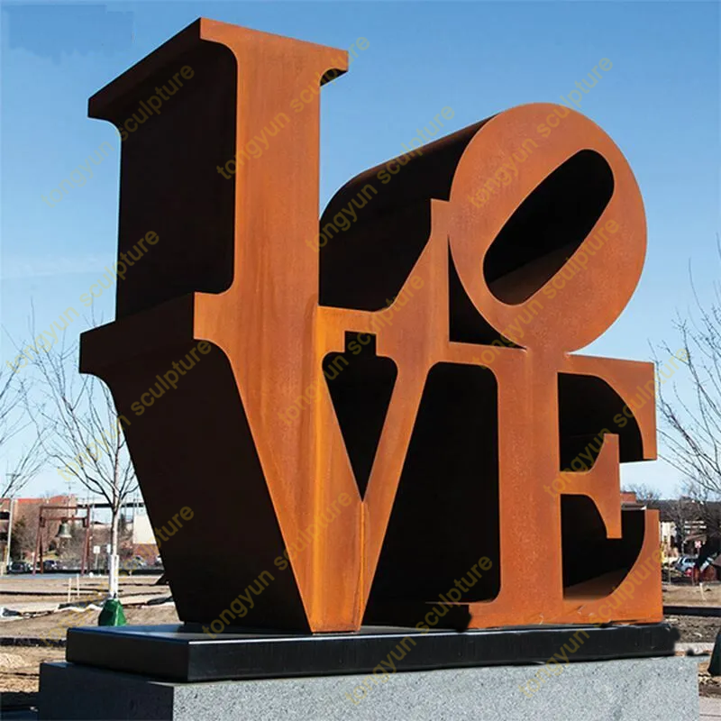 Modern Home Decor Metal Stainless Steel /Corten Steel love Sculpture Design for Outdoor Garden LOVE Letter Sculptures