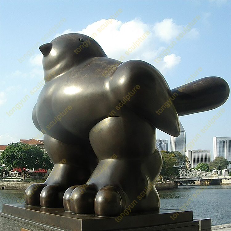 Fernando Botero Art Bronze Fat Bird Statue Bronze Decoration Animal Sculpture
