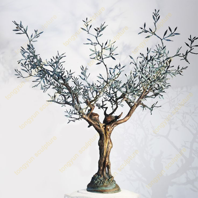 Customized Outdoor Large Metal Casting Bronze Art Abstract Life Tree Bronze Sculpture
