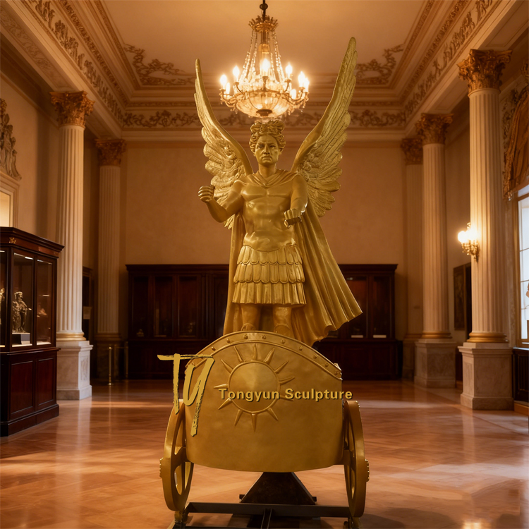 Large Outdoor Angle Figure Apollo Chariot Life Size Bronze Sculpture For Sale