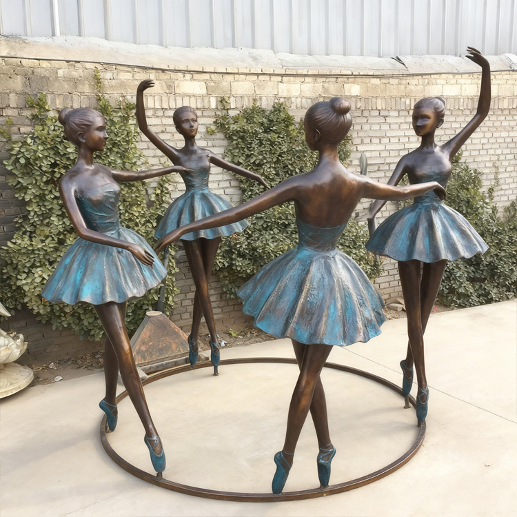 Factory Directly Supply Garden Decor Outdoor Large Bronze Girl Ballet Dancer Dancing Statue Sculpture for Sale