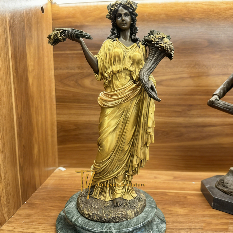 Greek Goddess Of Harvest Demeter Bronzed Statue Factory