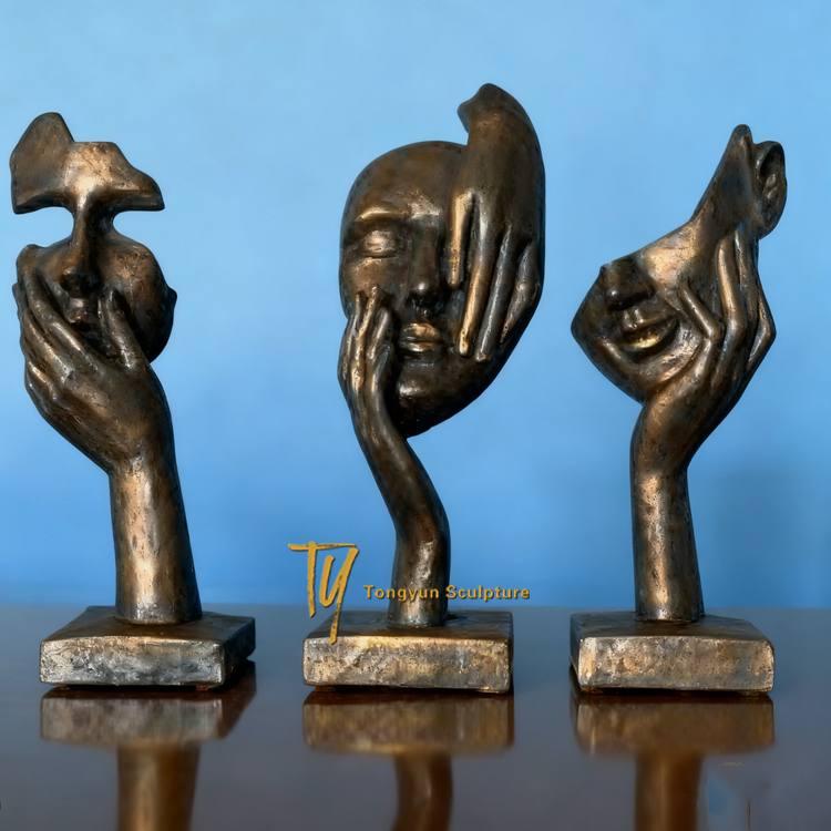 Face & Hand Statues and Sculptures Abstract Woman Face Decor Home Office Desk Figurine