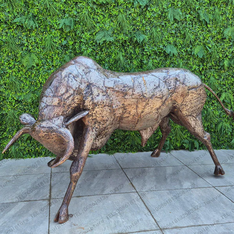  Raging Spanish Bull Statue Outdoor Ox Sculpture For Sale Sculpture Supplier