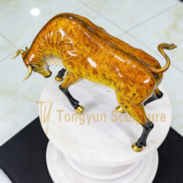 Brilliant Bronze Bull Statue Home Decor