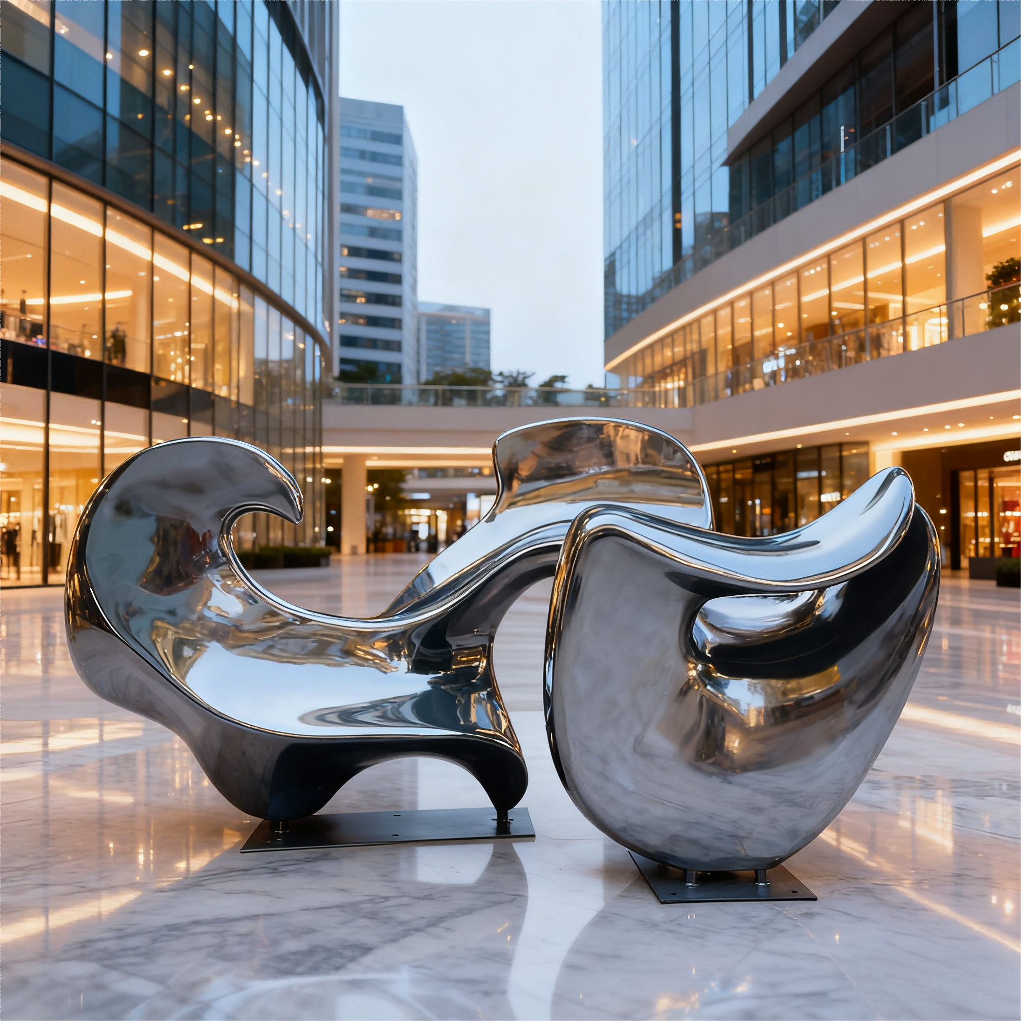  High-quality Custom-made Stainless Steel Art Sculpture Abstract grden sculpture 