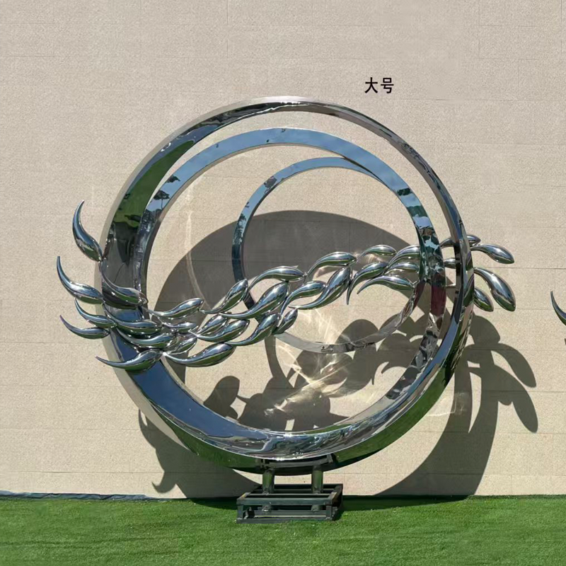 Factory Customized Stainless Steel Fish Sculpture for Park Abstract City Decoration Out Side Direct Garden Statues Design