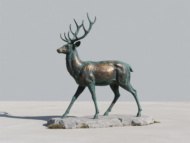 Bronze Stag Sculpture: The Fusion of Simplicity and Power