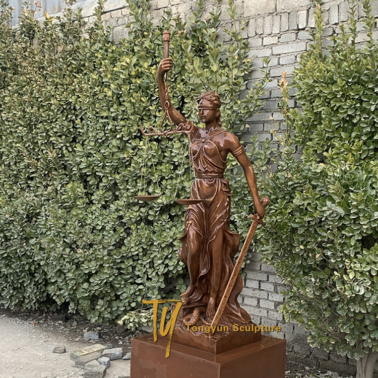 Greek Blind Goddess Lady Justice Statue Myth Sculpture Large Size Bronze Statue.jpg
