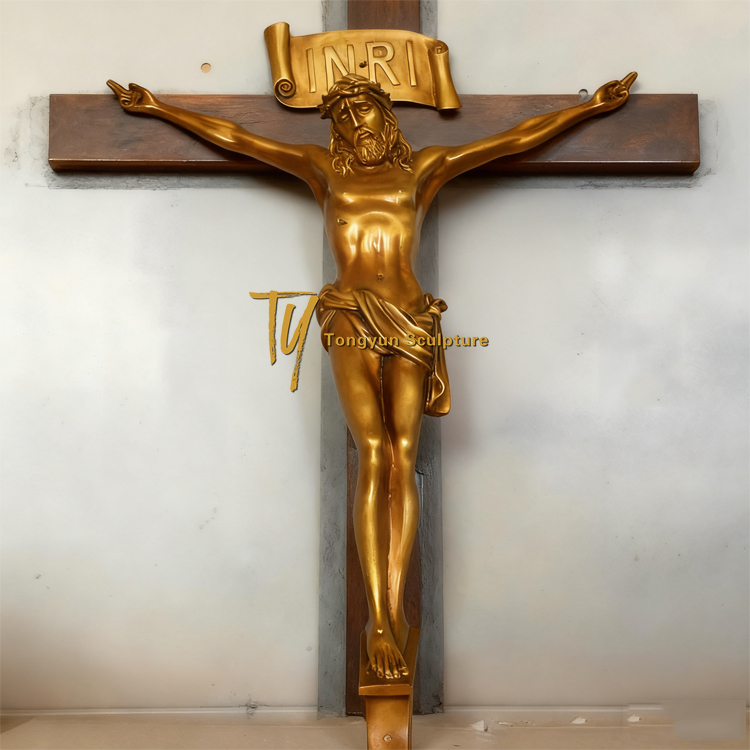 Antique religious bronze brass corpus of our lord Jesus.jpg