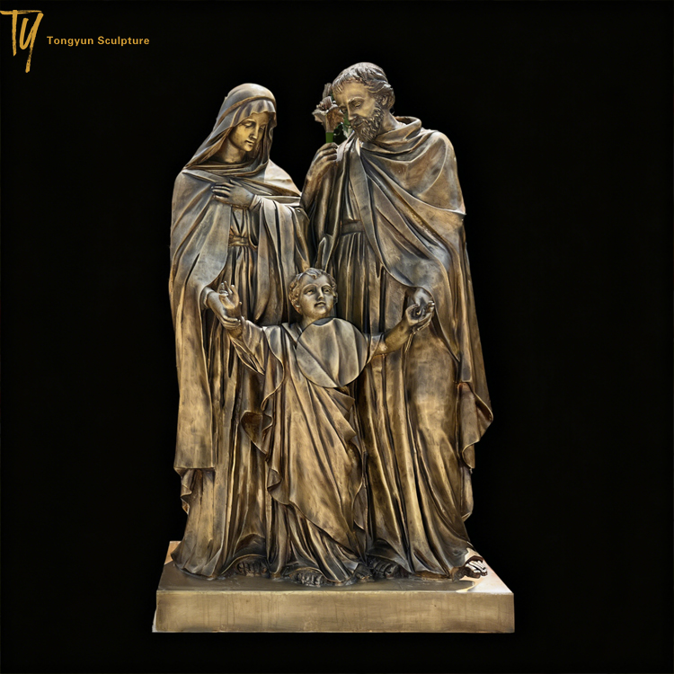 Famous Religious Garden Outdoor Bronze Holy Family Sculpture.jpg
