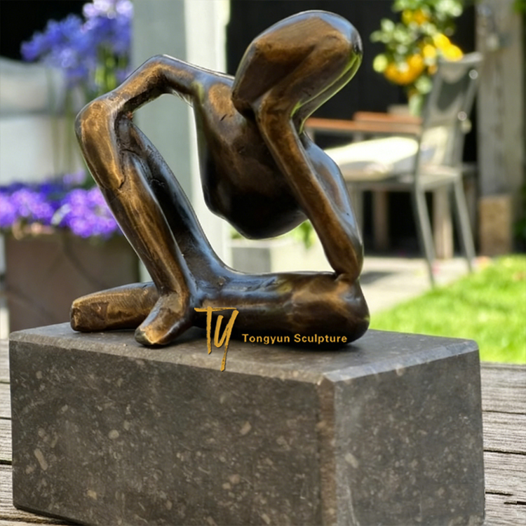 Abstract bronze sculpture The dreaming man Modern bronze Statue For Sale.jpg